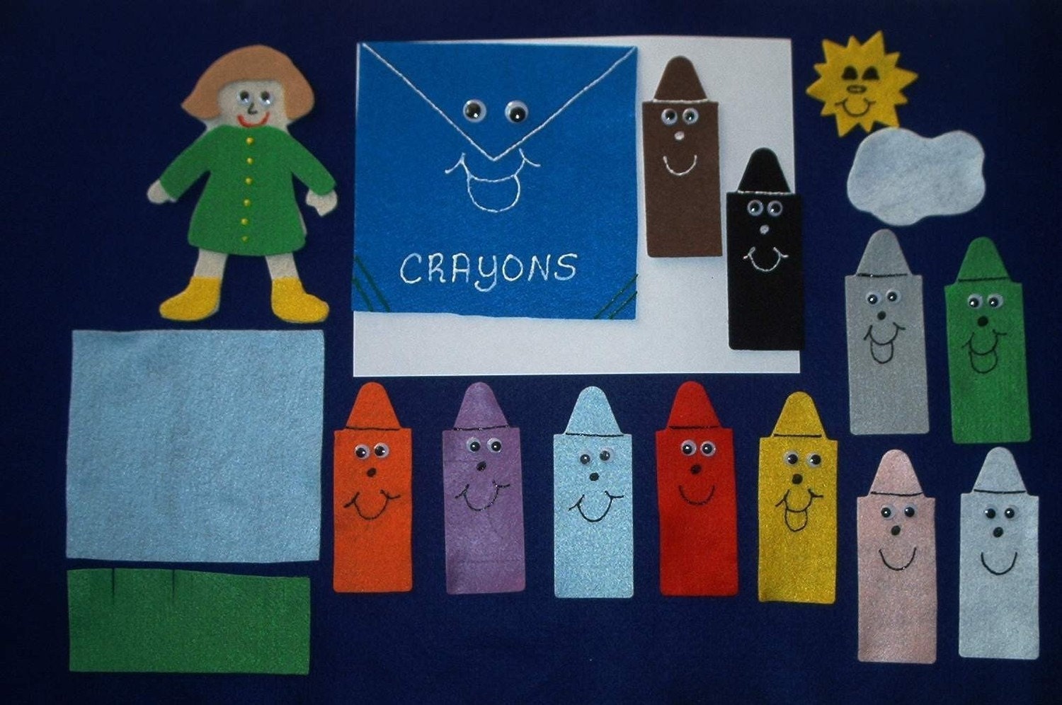 Crayon Box That Talked Flannel Board Felt Story by feltresources