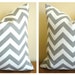 Pillow Cover-PAIR 18" x 18" Grey and White