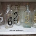 Vintage bottles with numbers....wedding table markers set of 10....TREASURY ITEM