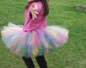 Girls Plus Size Tutu - Your Choice of Colors  - By Cuddlehugs With FREE Coordinating Flower Clip - Size 7 Girls through 33 inch Plus Size