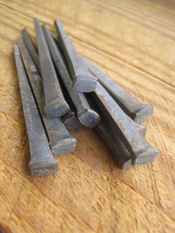 Antique Square Head Nails Rustic Country Farmhouse Decor