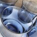 Vintage Smoky Blue Libbey On The Rocks Glasses set of 5
