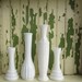 Vintage Milk Glass Vases set of 4 White Wedding Garden Table Setting