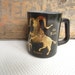 Vintage Zodiac Aries the Ram Black Federal Milk Glass Mug
