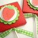 Red Strawberry Topped Lollipop Covers, Set of 20