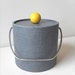 Vintage Ice Bucket in Denim Shabby Chic Home Decor