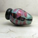 Lampwork Glass Bead, Organic Focal Vase Style Bead, Black, Aqua, Pink, Orange Now on Sale