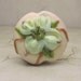 Lampwork Glass Focal Lentil Bead, Dogwood Flower Blossom