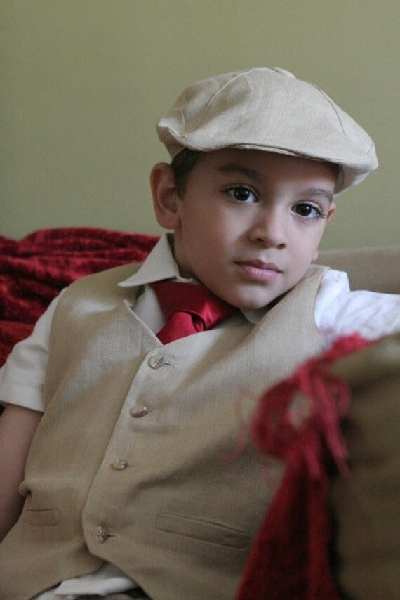 Items similar to Ring Bearer Special of hat, vest, shorts outfit