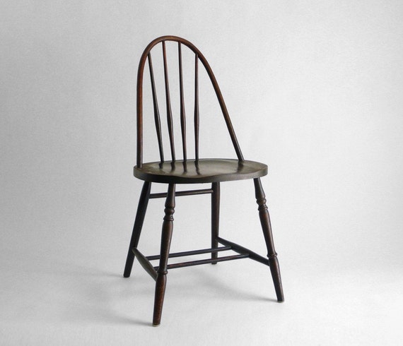 Items similar to Antique Curved Back Chair on Etsy