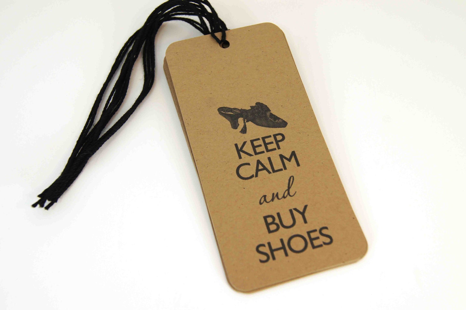 Keep Calm and Buy Shoes Tags Gift Tag T74 by PinkiesPalace on Etsy