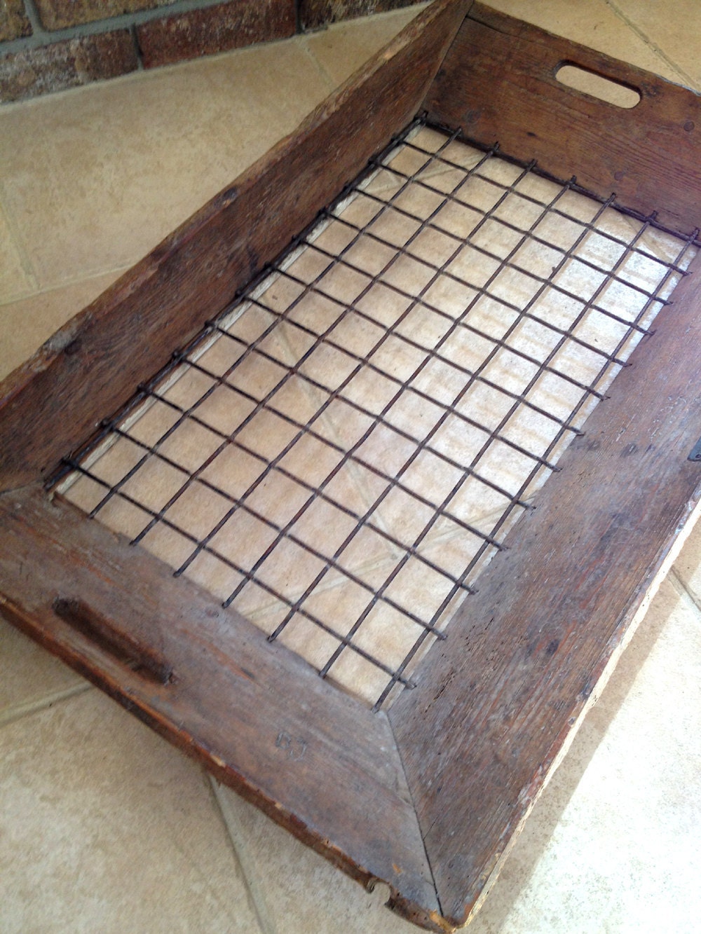 Primitive Rare Antique Potato Bin Industrial Farming Decor