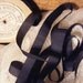 Vintage 1930's Silk and Rayon Ribbon 1/2 Inch Gorgeous Midnight Blue