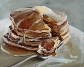 Pancakes  - Canvas or Paper print of an Original Painting