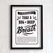 Take a big deep breath 13x19 - vintage collection