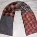 Long Neck Microwave CORN or WHEAT Heat Pad / Cold Pack 23x5 Patchwork Plaid Blue-Marroon
