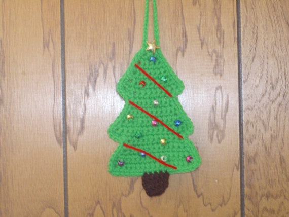 sale crocheted christmas tree ornament sale crocheted christmas tree ornament