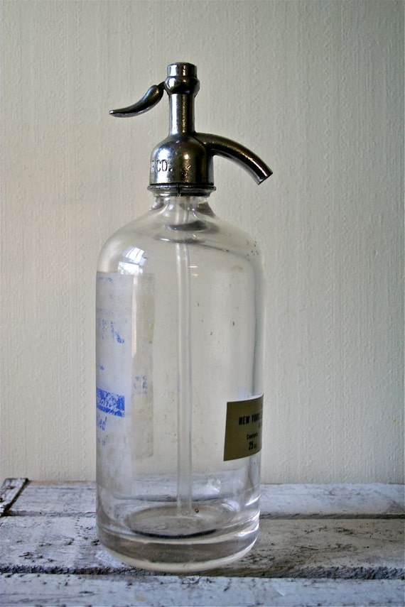 Seltzer Bottle New York Seltzer Water Co. Vintage Antique