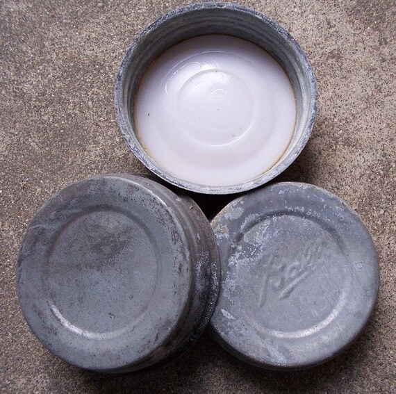 One Zinc Lid for Vintage Mason Jar by MidwestFinds on Etsy