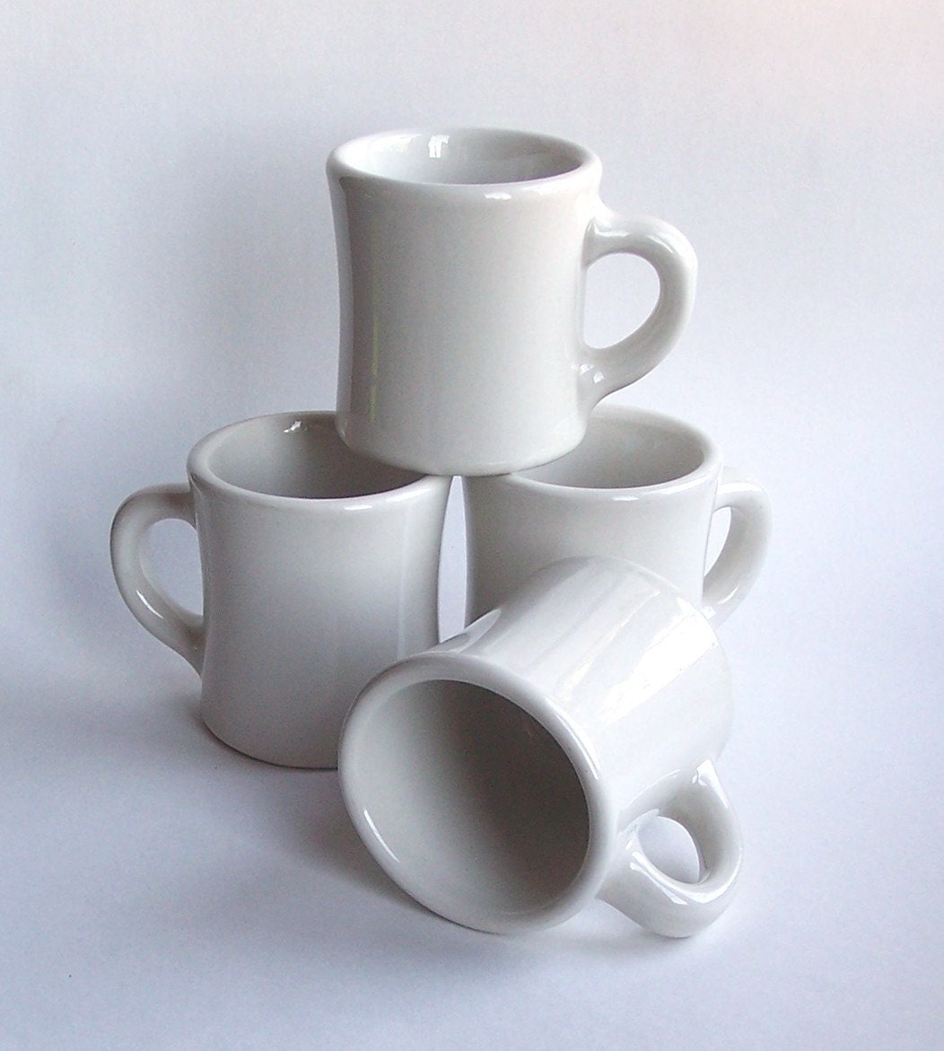 Victor Mugs set of four heavy retro diner coffee mugs