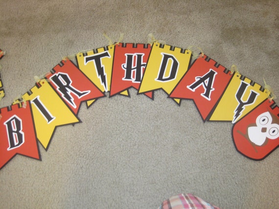 Items similar to Harry Potter Happy Birthday Banner Personalized on Etsy
