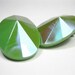 Retro, Vintage, Iridescent, Lime, Green, Acrylic, Earrings