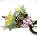 Pink Yellow Blue Vintage Style Flower Earrings, Colorful Jewelry, Pastel, Baby Blue Spring Flowers, For Her, Gift Ideas for Women