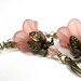 Flower Earrings, Coral, Peach, Handmade Jewelry, Vintage Style, Lucite Earrings, Womens Accessories, Gifts for Her, Dangle Earrings