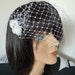 White Wedding Veil Pearls Rhinestone Vintage Netting