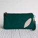 Vegan Wristlet, Wristlet Clutch, Teal Wristlet, Suede Wristlet- reserved for jessjess1