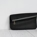 Fold Over Vegan Clutch in Black