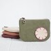 Ipod Zipper Pouch in Spring Green with Flower
