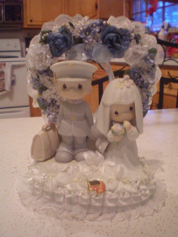 Precious Moments USMC Marine Corp Wedding Cake Topper Price   Il 570xN.137009997 