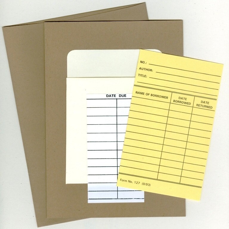 Library Book Card and Envelope I. Free shipping worldwide.