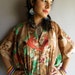 Brown Multicolor Floral kaftan - Perfect long dress, beachwear, spa robe, make great Christmas, Valentine Day, Anniversary or Birthday gifts