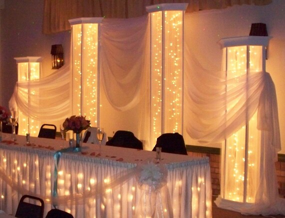 Items similar to wedding columns lighted on Etsy