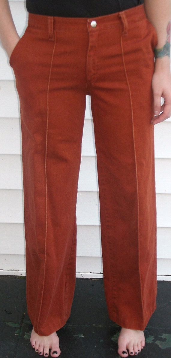 high waisted burnt orange pants