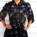 reserved for DRAPER Vintage 1950s Style Western Plaid Full Skirt Swing Dress S M 4 6 8