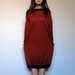Oversized Sweater Dress 80s Houndstooth Batwing Casual Fall Fashion Long Sleeve - Medium Large M/ L