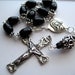 One Decade Catholic Onyx Sterling & Bali Rosary Chaplet
