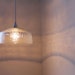 Melting Ice - Large Textured Thick Pressed Glass Pendant Light - OOAK UpCycled BootsNGus Lighting Fixture