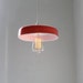 Flamingo - PYREX Hanging Pendant Lamp - Upcycled Vintage Pink Pyrex Cake Pan Casserole Dish Lighting Fixture - OOAK BootsNGus Lamp Design