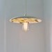 SUNSHINE - Upcycled Hanging Pendant Lamp using a Vintage Royal China Ironstone Sunshine Pattern Plate - Lighting Fixture OOAK BootsNGus Lamp