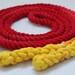 8-ft Single Jump Rope Skipping Rope, All Cotton, Hand-Spliced & Dyed, Red and Yellow