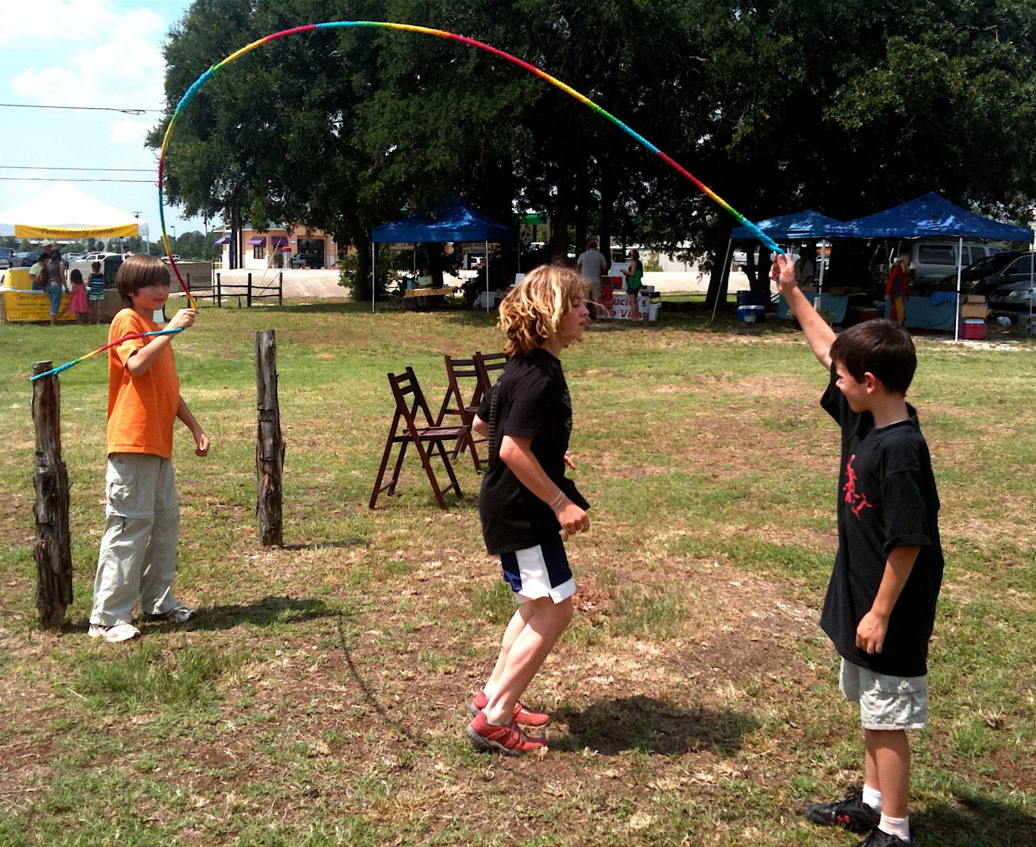 Single Playground Length Jump Rope MultiColored Skipping
