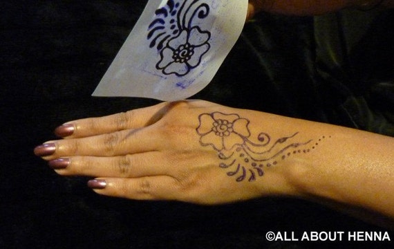  DIY  Henna  Pattern Stencils Set of 3 Beginner