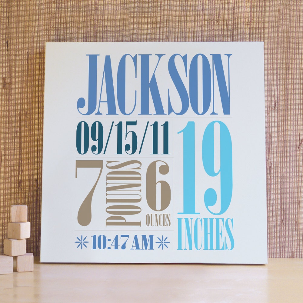 Personalized Baby Art Kids Wall Art Wall Decor for Baby