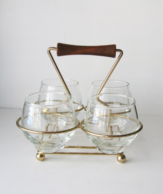 Mid Century Drink Caddy Set