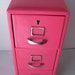 Hot Pink Toy File Cabinet Bank by SwankyLadyVintage on Etsy