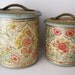 Pair of Pretty Floral Tins from Holland